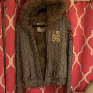 Victoria Secret big fur coat